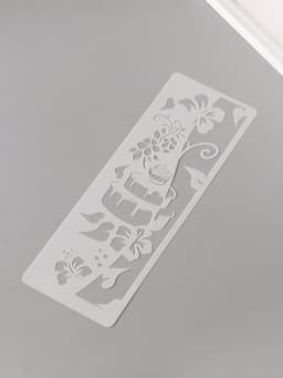 Трафарет бордюрный пластик «Торт с цветами», 10×30 см