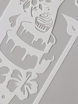 Трафарет бордюрный пластик «Торт с цветами», 10×30 см