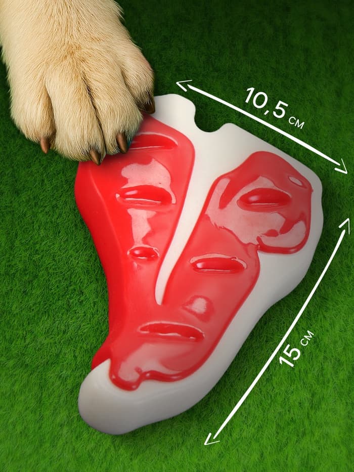 Игрушка для собак Пижон Premium «Стейк», 10.5 см, TPR + нейлон, цвет МИКС