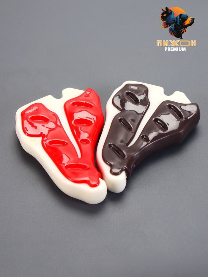 Игрушка для собак Пижон Premium «Стейк», 10.5 см, TPR + нейлон, цвет МИКС