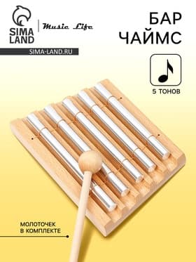 Музыкальный инструмент Бар Чаймс Music Life 5 тонов, молоточек в комплекте