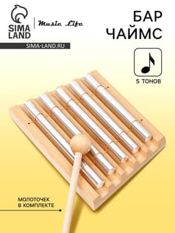 Музыкальный инструмент Бар Чаймс Music Life 5 тонов, молоточек в комплекте