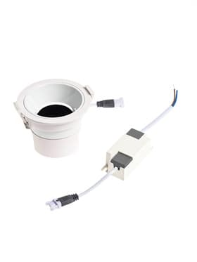 Светильник светодиодный, встраиваемый, поворотный, 6 Вт, 4000К, с драйвером, D75, белый