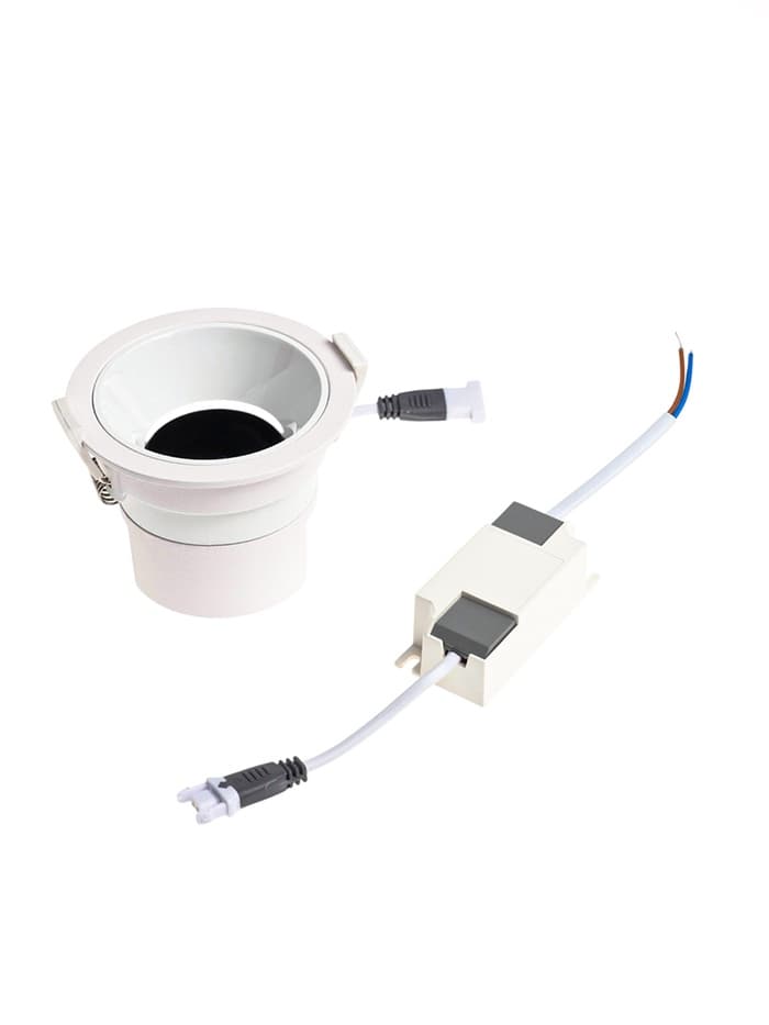 Светильник светодиодный, встраиваемый, поворотный, 6 Вт, 4000К, с драйвером, D75, белый