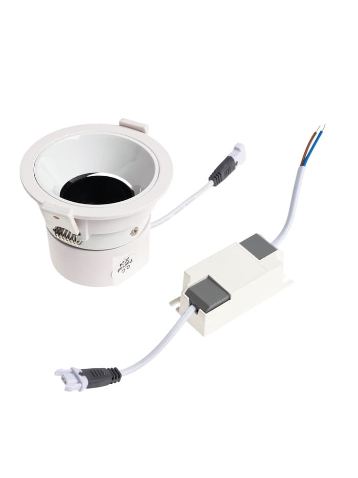 Светильник светодиодный, встраиваемый, поворотный, 6 Вт, 6500К, с драйвером, D75, белый