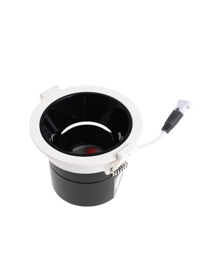 Светильник светодиодный, встраиваемый, поворотный, 6 Вт, 4000К, с драйвером, D75, чёрный, белый