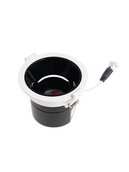 Светильник светодиодный, встраиваемый, поворотный, 6 Вт, 4000К, с драйвером, D75, чёрный, белый
