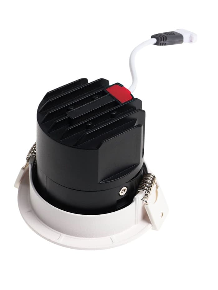 Светильник светодиодный, встраиваемый, поворотный, 6 Вт, 4000К, с драйвером, D75, чёрный, белый