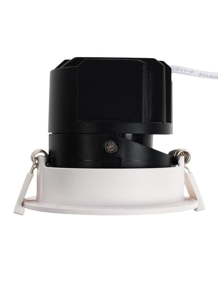 Светильник светодиодный, встраиваемый, поворотный, 6 Вт, 4000К, с драйвером, D75, чёрный, белый