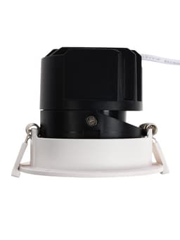 Светильник светодиодный, встраиваемый, поворотный, 6 Вт, 4000К, с драйвером, D75, чёрный, белый