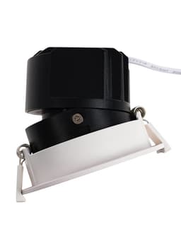 Светильник светодиодный, встраиваемый, поворотный, 6 Вт, 4000К, с драйвером, D75, чёрный, белый