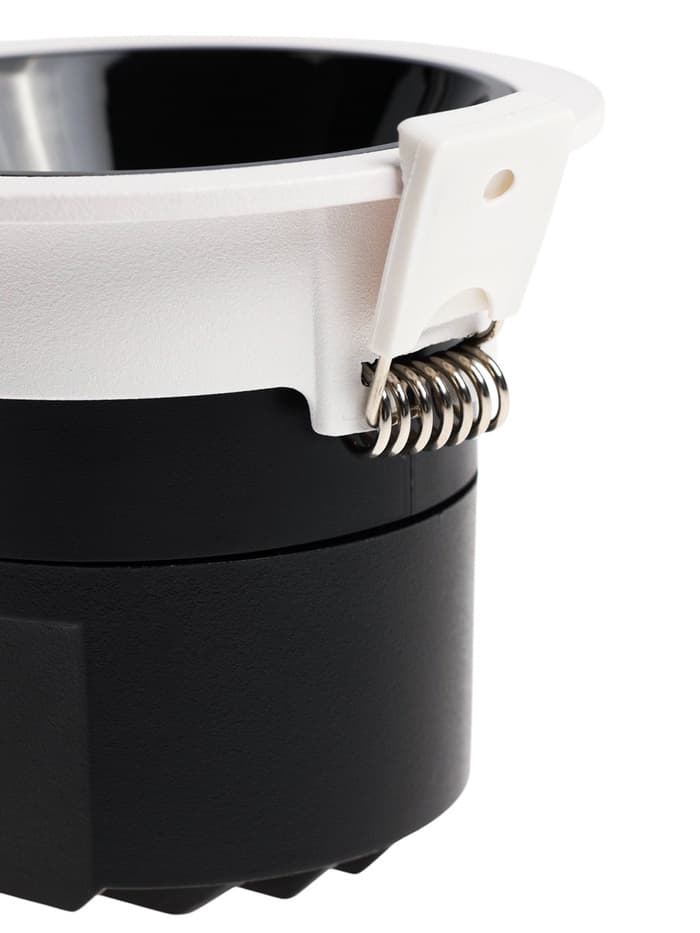 Светильник светодиодный, встраиваемый, поворотный, 6 Вт, 4000К, с драйвером, D75, чёрный, белый