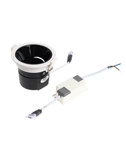 Светильник светодиодный, встраиваемый, поворотный, 6 Вт, 6500К, с драйвером, D75, чёрный, белый