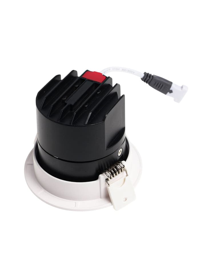 Светильник светодиодный, встраиваемый, поворотный, 6 Вт, 6500К, с драйвером, D75, чёрный, белый