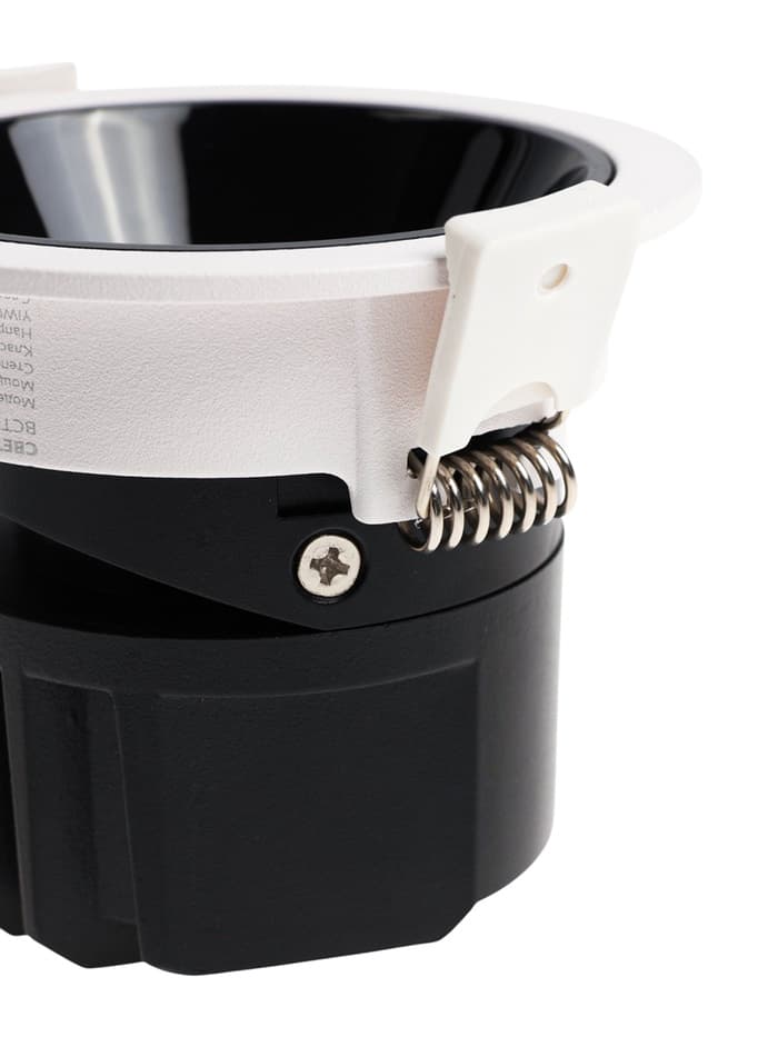 Светильник светодиодный, встраиваемый, поворотный, 6 Вт, 6500К, с драйвером, D75, чёрный, белый