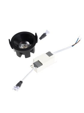 Светильник светодиодный, встраиваемый, 6 Вт, 4000К, с драйвером, D65, чёрный