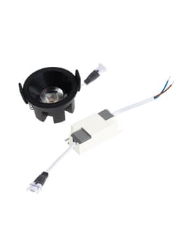 Светильник светодиодный, встраиваемый, 6 Вт, 4000К, с драйвером, D65, чёрный