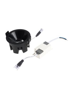 Светильник светодиодный, встраиваемый, 12 Вт, 4000К, с драйвером, D65, чёрный