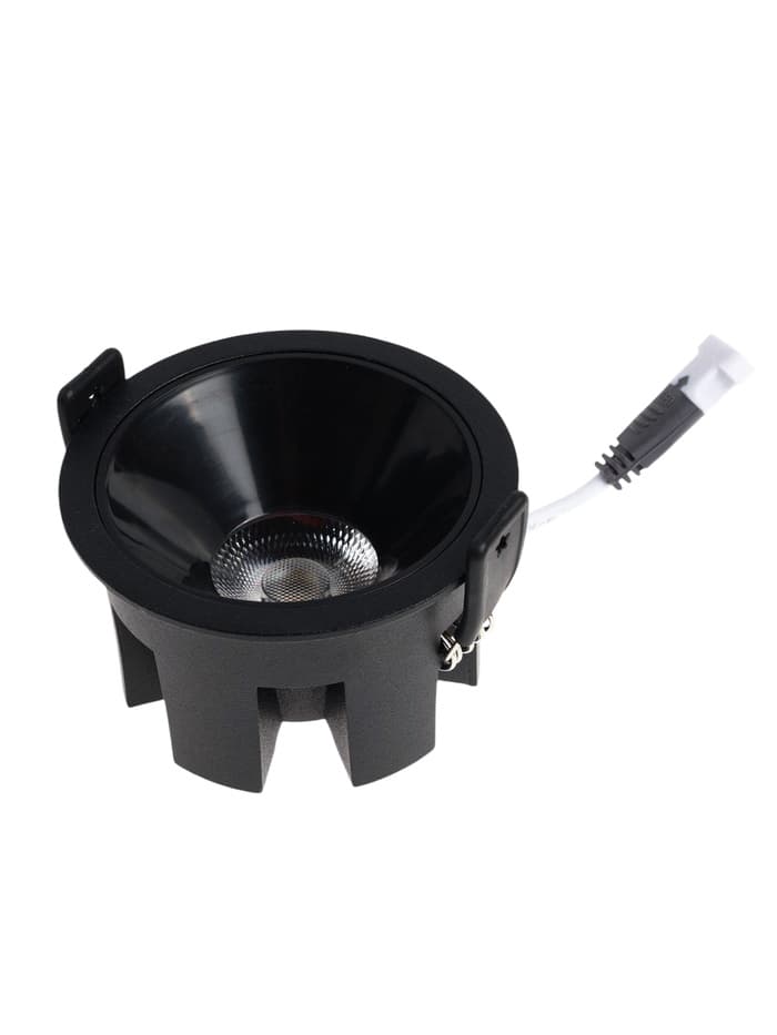 Светильник светодиодный, встраиваемый, 12 Вт, 4000К, с драйвером, D65, чёрный