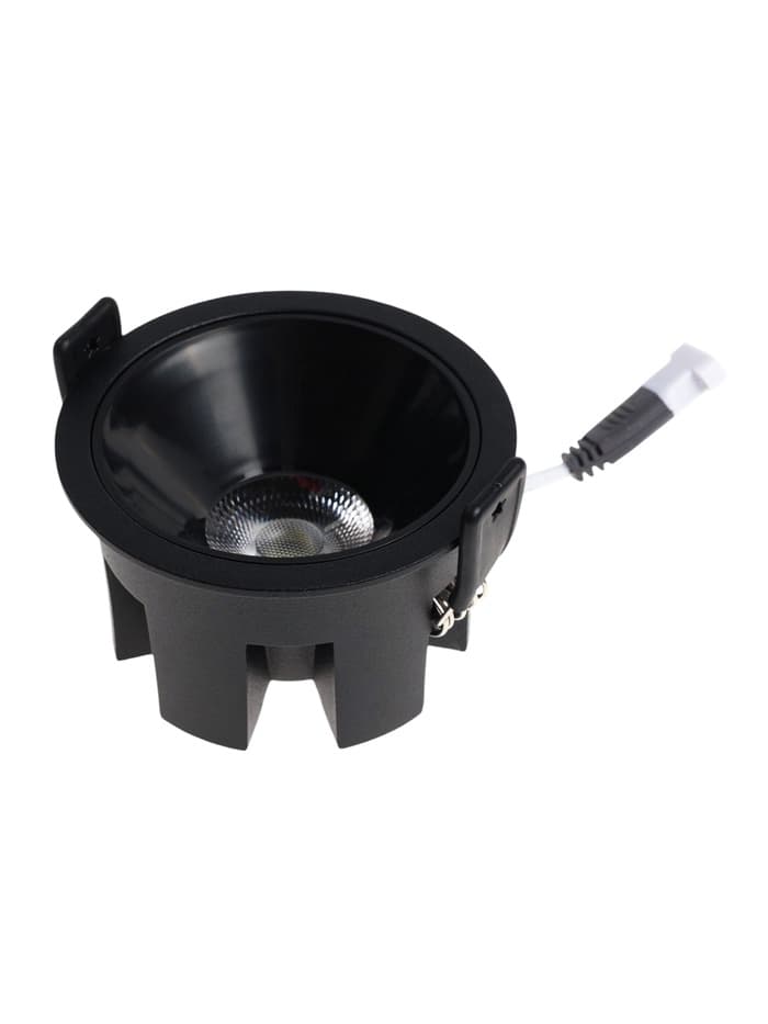 Светильник светодиодный, встраиваемый, 12 Вт, 6500К, с драйвером, D65, чёрный
