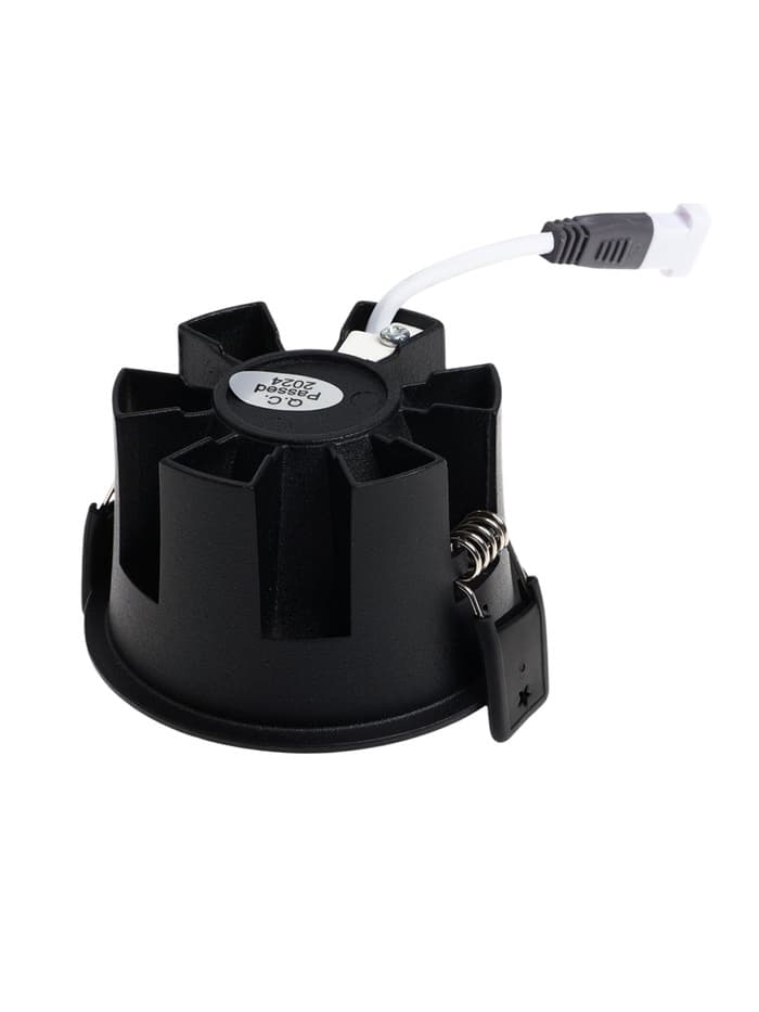 Светильник светодиодный, встраиваемый, 12 Вт, 6500К, с драйвером, D65, чёрный