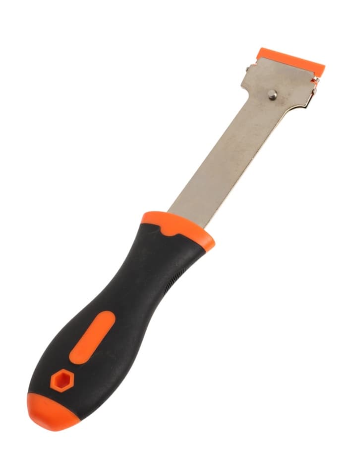 Скребок ТУНДРА, обрезиненная рукоятка, лезвие из пластика, 245 мм