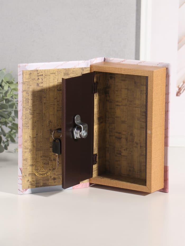 Шкатулка книга - сейф «Шарлотта Бронте. Джейн Эйр», дерево, искусственная кожа, тиснение, 21×13×5 см