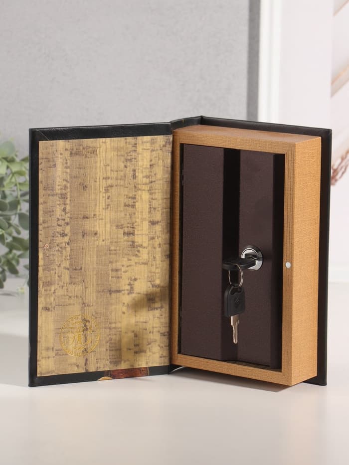 Шкатулка книга - сейф «Деньги России», дерево, искусственная кожа, тиснение, 21×13×5 см