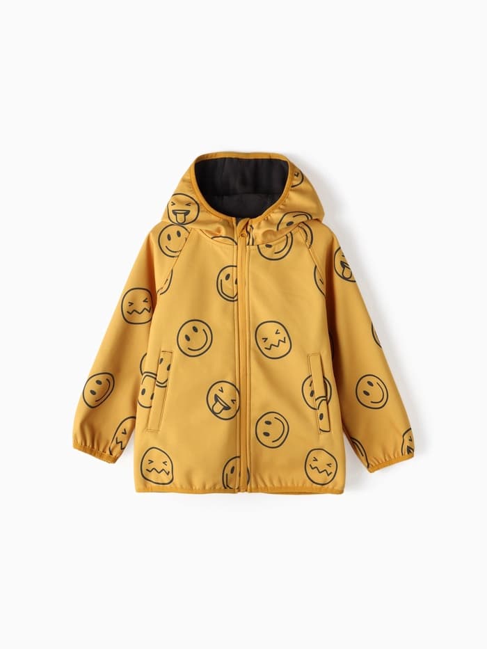 Ветровка для мальчика на флисе KAFTAN «Смайл», жёлтая, рост 98 см