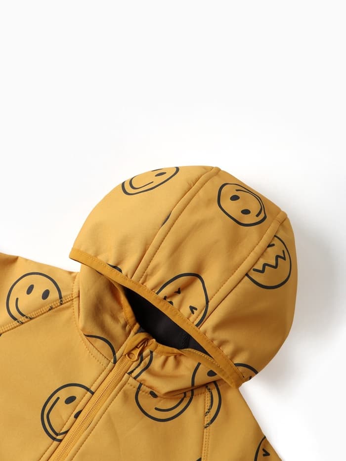 Ветровка для мальчика на флисе KAFTAN «Смайл», жёлтая, рост 98 см