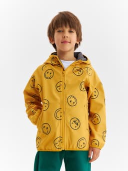 Ветровка для мальчика на флисе KAFTAN «Смайл», жёлтая, рост 98 см