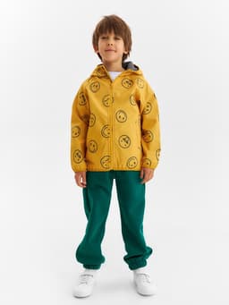 Ветровка для мальчика на флисе KAFTAN «Смайл», жёлтая, рост 98 см