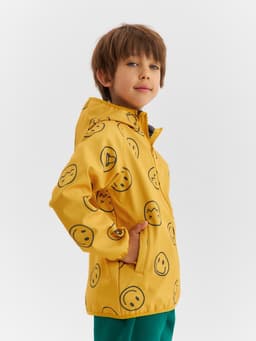 Ветровка для мальчика на флисе KAFTAN «Смайл», жёлтая, рост 98 см