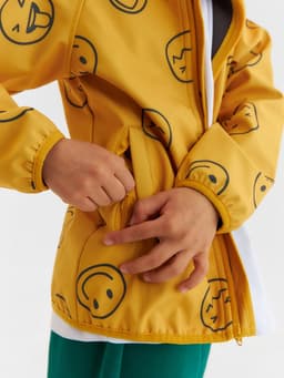 Ветровка для мальчика на флисе KAFTAN «Смайл», жёлтая, рост 98 см