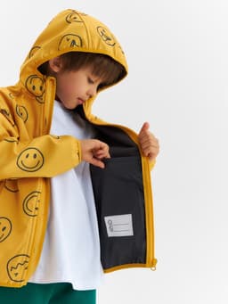 Ветровка для мальчика на флисе KAFTAN «Смайл», жёлтая, рост 98 см