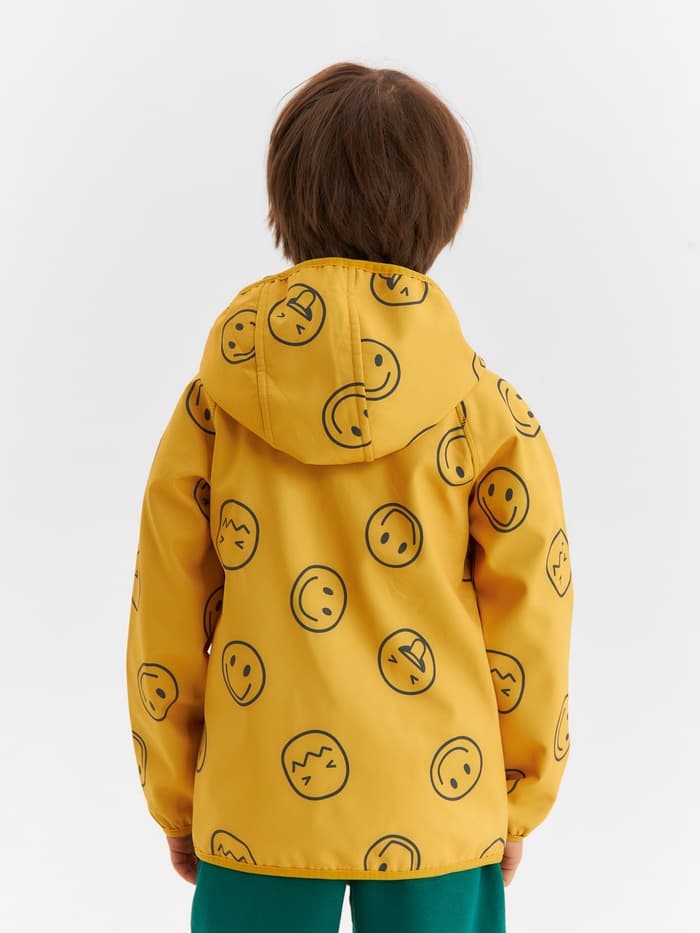 Ветровка для мальчика на флисе KAFTAN «Смайл», жёлтая, рост 98 см