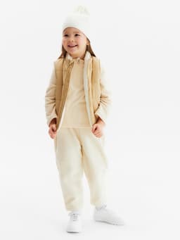 Жилет для девочки KAFTAN утепленный, бежевый, размер 32 (110-116 см)