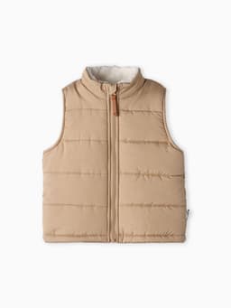 Жилет для девочки KAFTAN утепленный, бежевый, размер 32 (110-116 см)