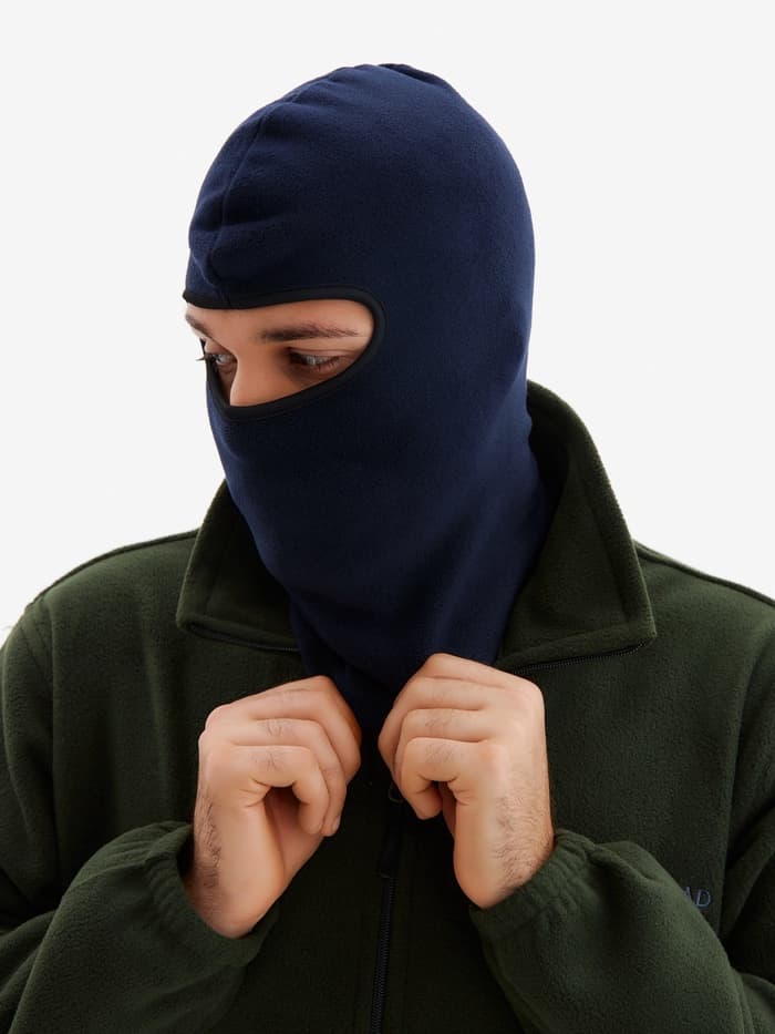 Маска-балаклава, флис, размер универсальный, синяя