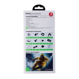 Экшн-камера Hoco, DV101, 4К видео, два цветных экрана, чёрная