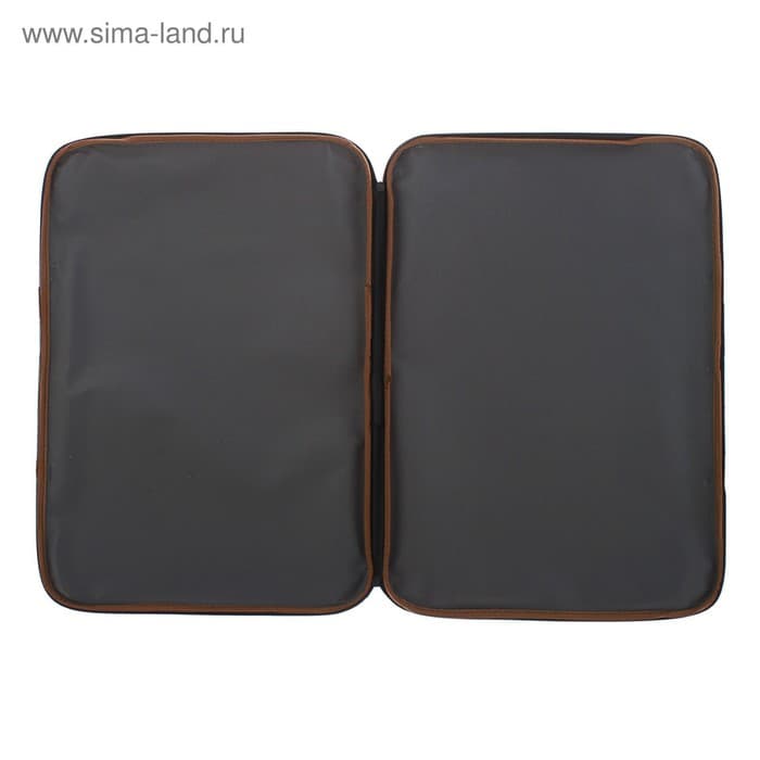 Папка А3 Calligrata, с ручками, текстиль, 20 мм, стандарт, 450×350 мм, серая, 600D