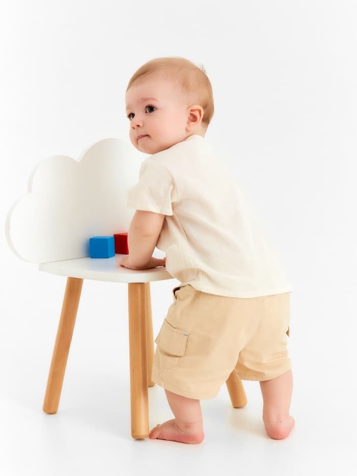 Шорты Крошка Я, рост 92-98 см, бежевые