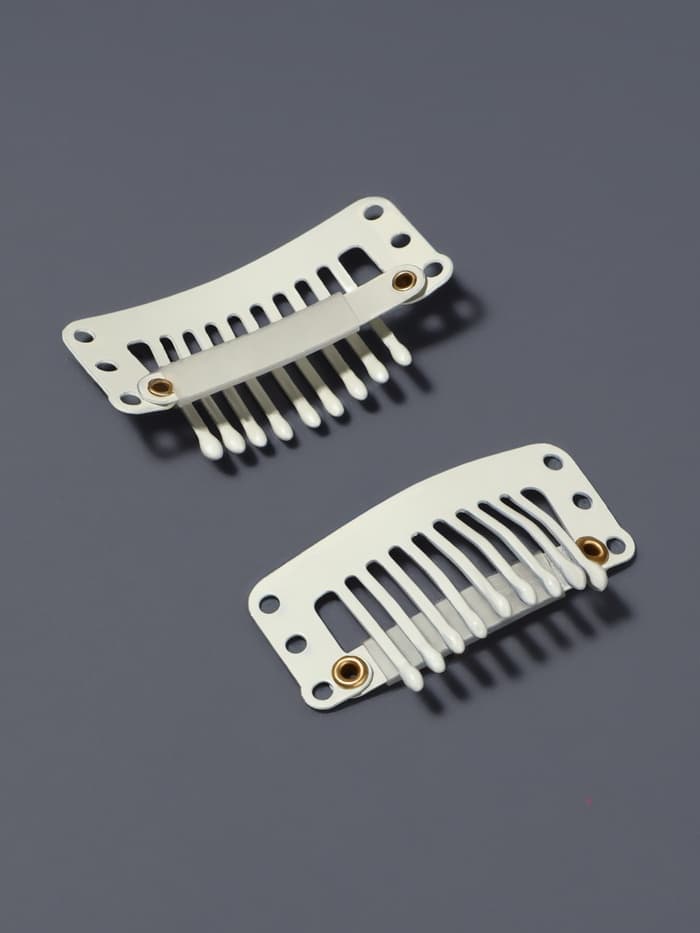 Зажимы для наращивания волос, набор - 4 шт., 3.2 (±1) см, бежевые