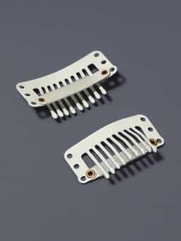 Зажимы для наращивания волос, набор - 4 шт., 3.2 (±1) см, бежевые