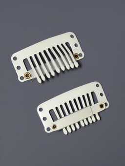 Зажимы для наращивания волос, набор - 4 шт., 3.2 (±1) см, бежевые