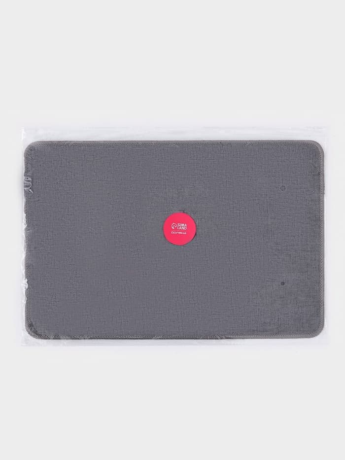 Коврик для сушки посуды Доляна Grey, 45×30 см, серый