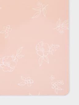 Коврик для сушки посуды Доляна Flowers, влаговпитывающий, 46×30.5 см, розовый