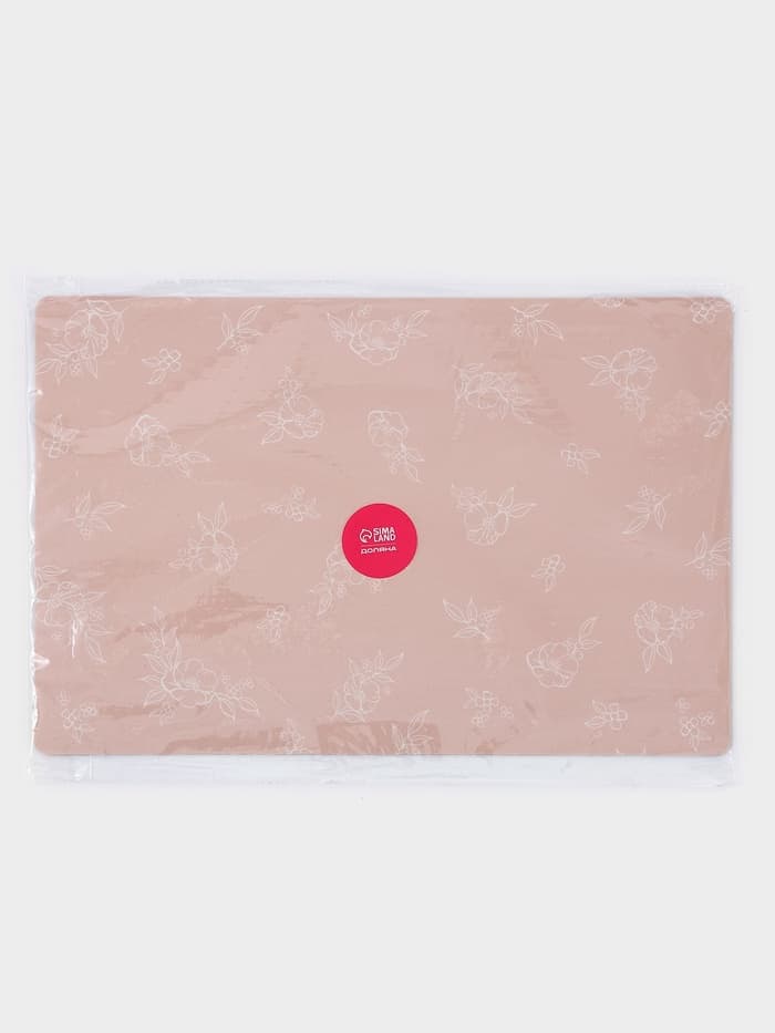 Коврик для сушки посуды Доляна Flowers, влаговпитывающий, 46×30.5 см, розовый