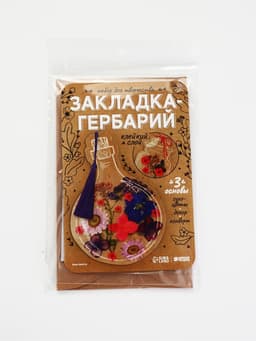 Набор для творчества «Закладка-гербарий», 3 основы+сухоцветы