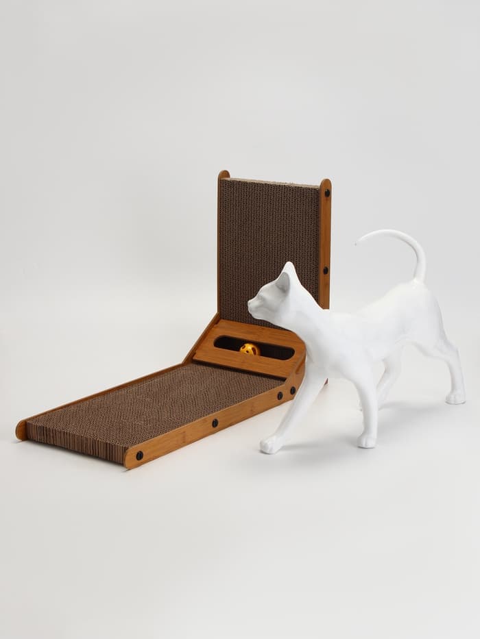 Когтеточка-лежанка «Пижон» из гофрокартона с кошачьей мятой "Хочу-Точу", 60×40×25 см